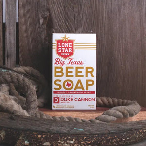 Big Texas Beer Soap made in partnership with Lone Star Beer, the National Beer of Texas