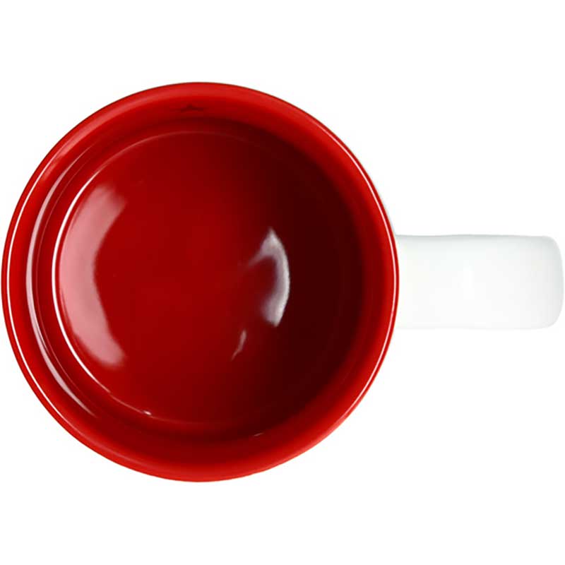 Red, White & Blue Boat Crew mug with red interior