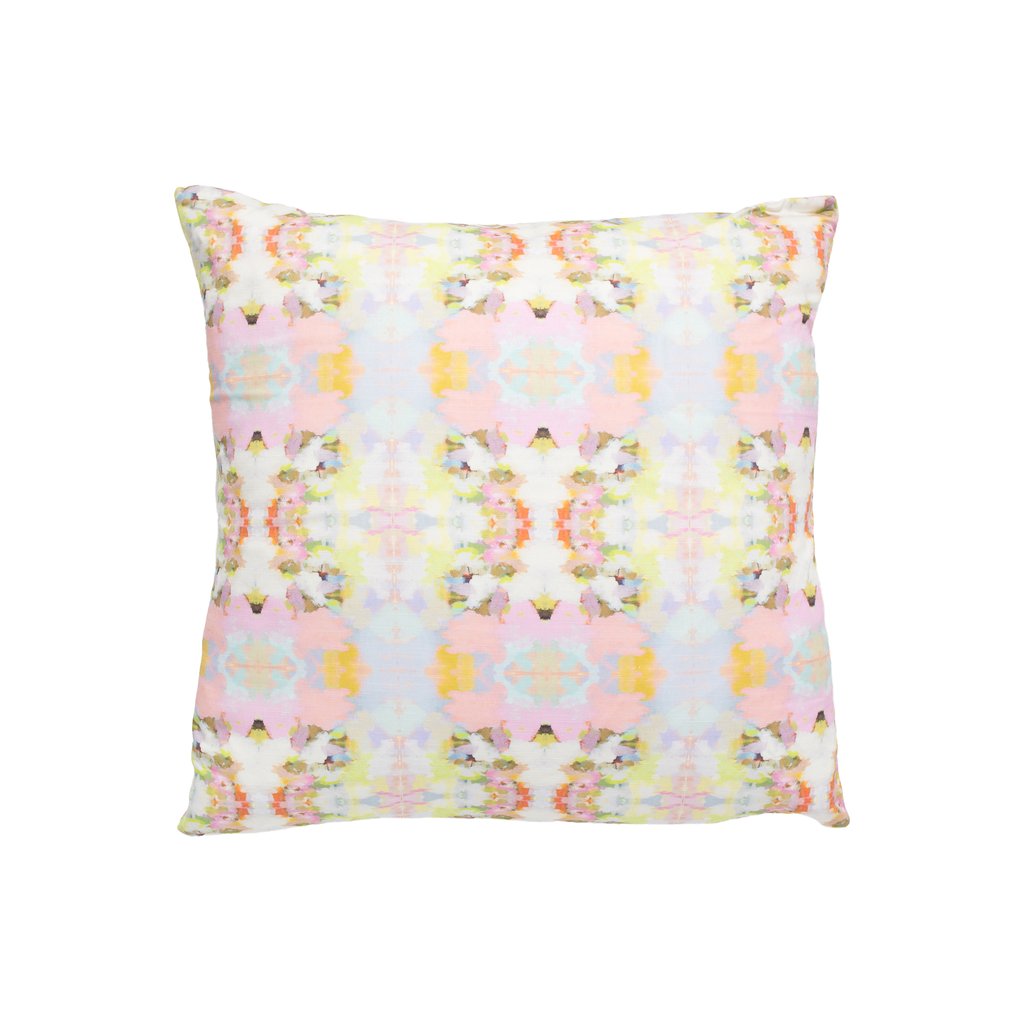 Brooks Avenue Pink Linen Pillow from Laura Park Designs 22" square