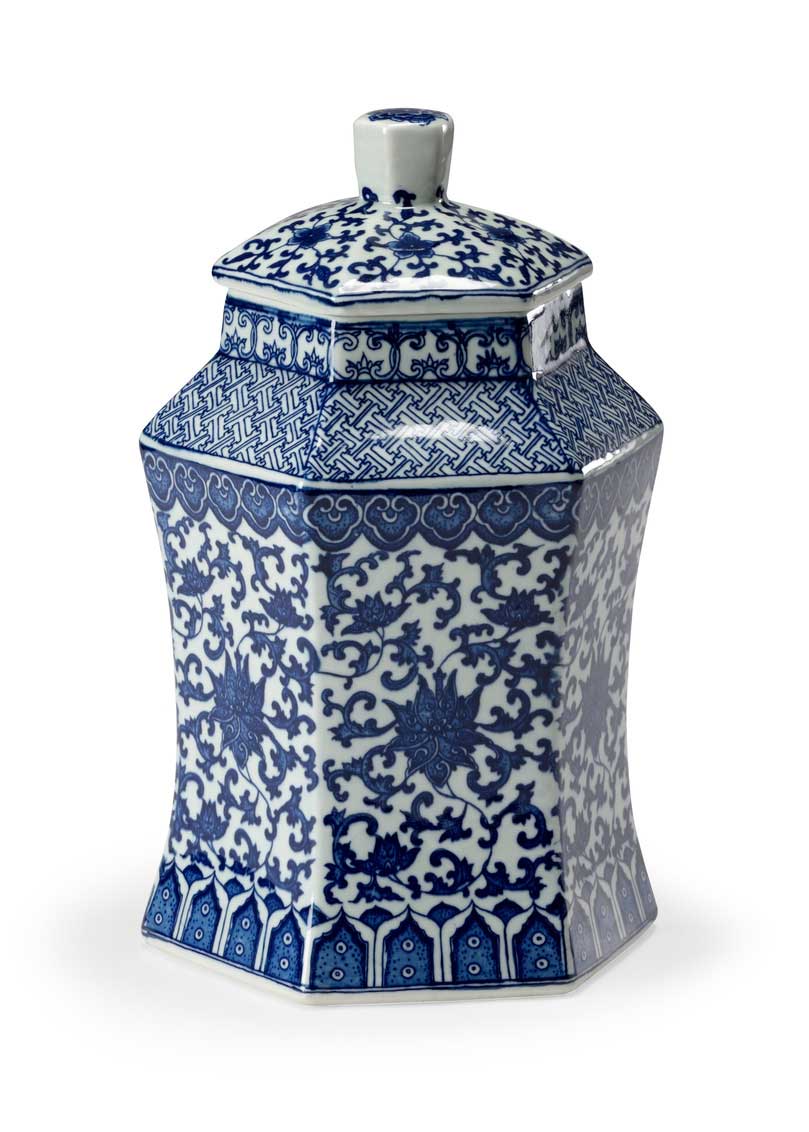 Tower Vase Porcelain Oriental Style