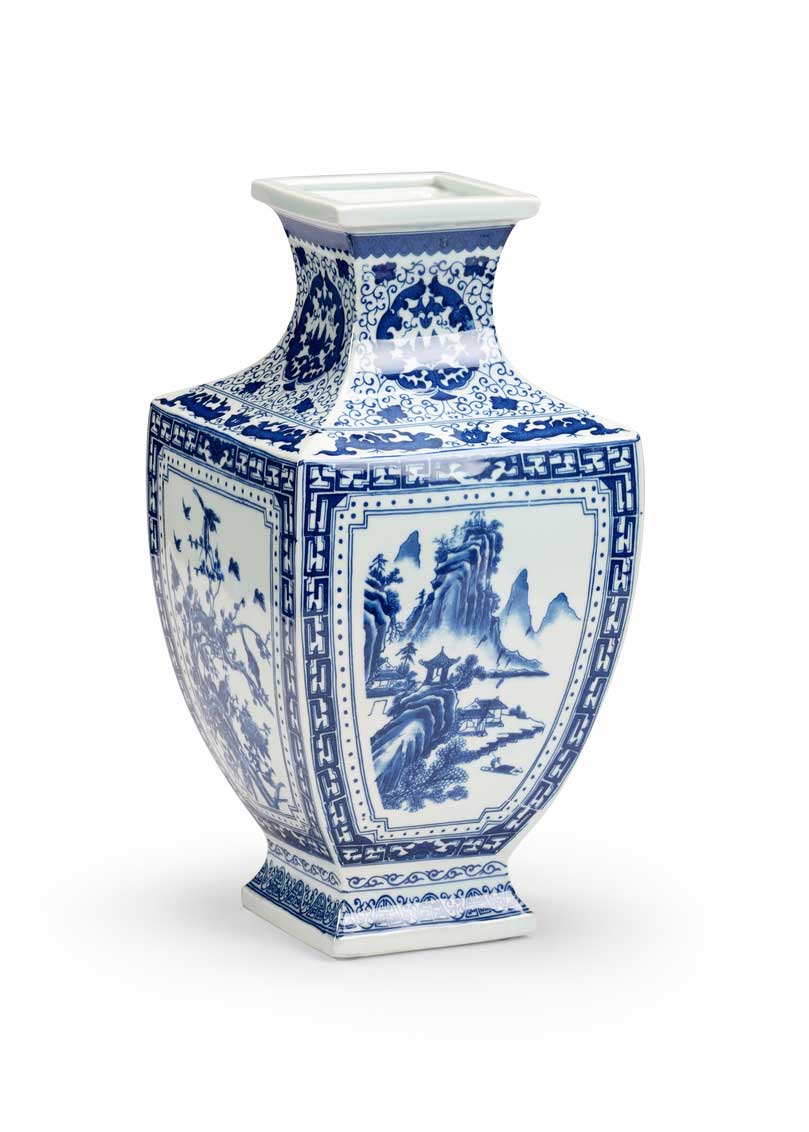 Ming Vase in Panel Blue and White Collection Chinoiserie Chelsea House Main Image