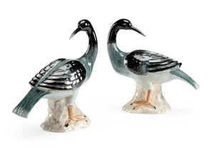 Loon Sculptures Green Pair Chelsea House Claire Belle Collection