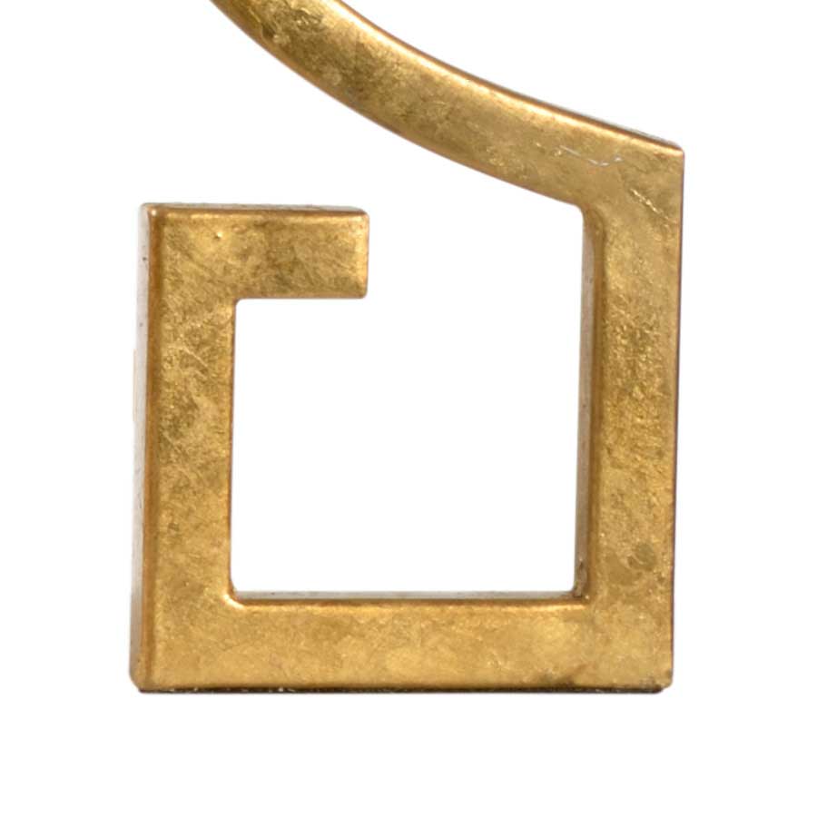 Corinth Lamp Gold Leaf on Iron Frame Greek Key Base