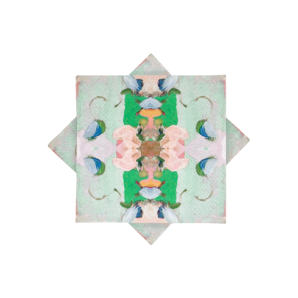 Monet's Garden Green Cocktail Napkins sold as a pack of 20