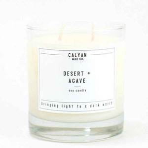 Calyan Glass Tumbler Candle Desert and Agave Scents 