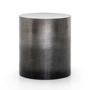 Cameron End Table in ombre pewter brass finish