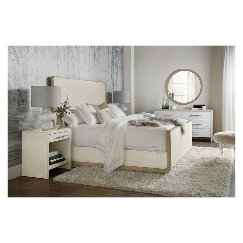 Cascade One-Drawer Nighstand Resin Front in lifestyle setting