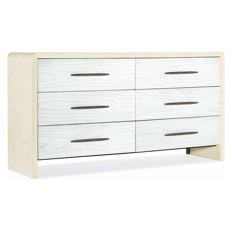 Cascade Six-Drawer Dresser with csat resin drawer fronts