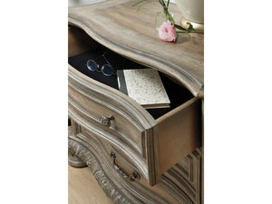 Castella Three Drawer Nightstand from Hooker in medium wood finish traditional style lifestyle image