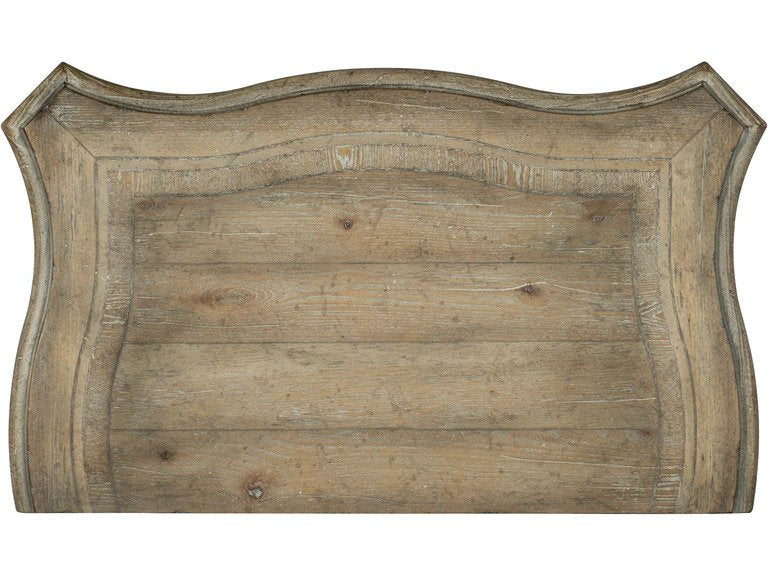 Castella Three Drawer Nightstand from Hooker in medium wood finish traditional style top