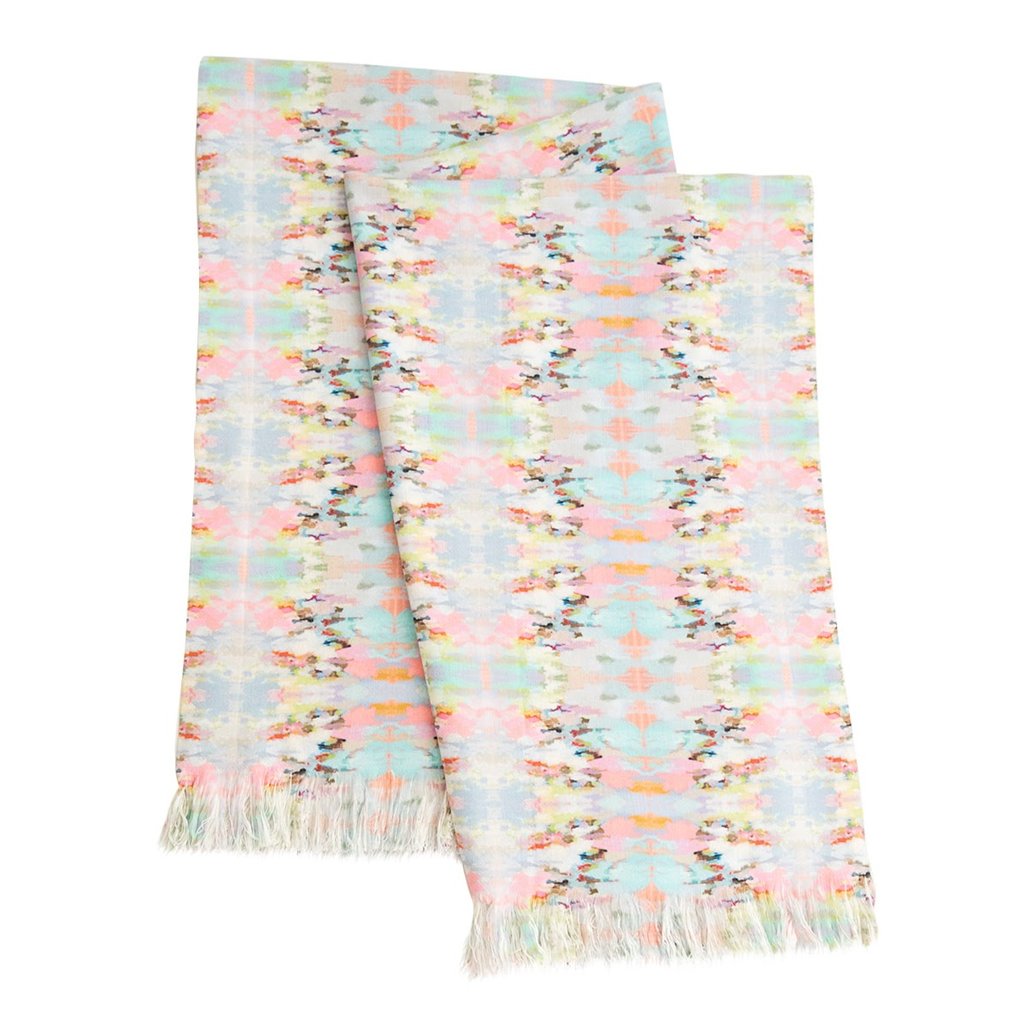 Brooks Avenue Throw Blanket in soft pinks and blues from Laura Park Designs