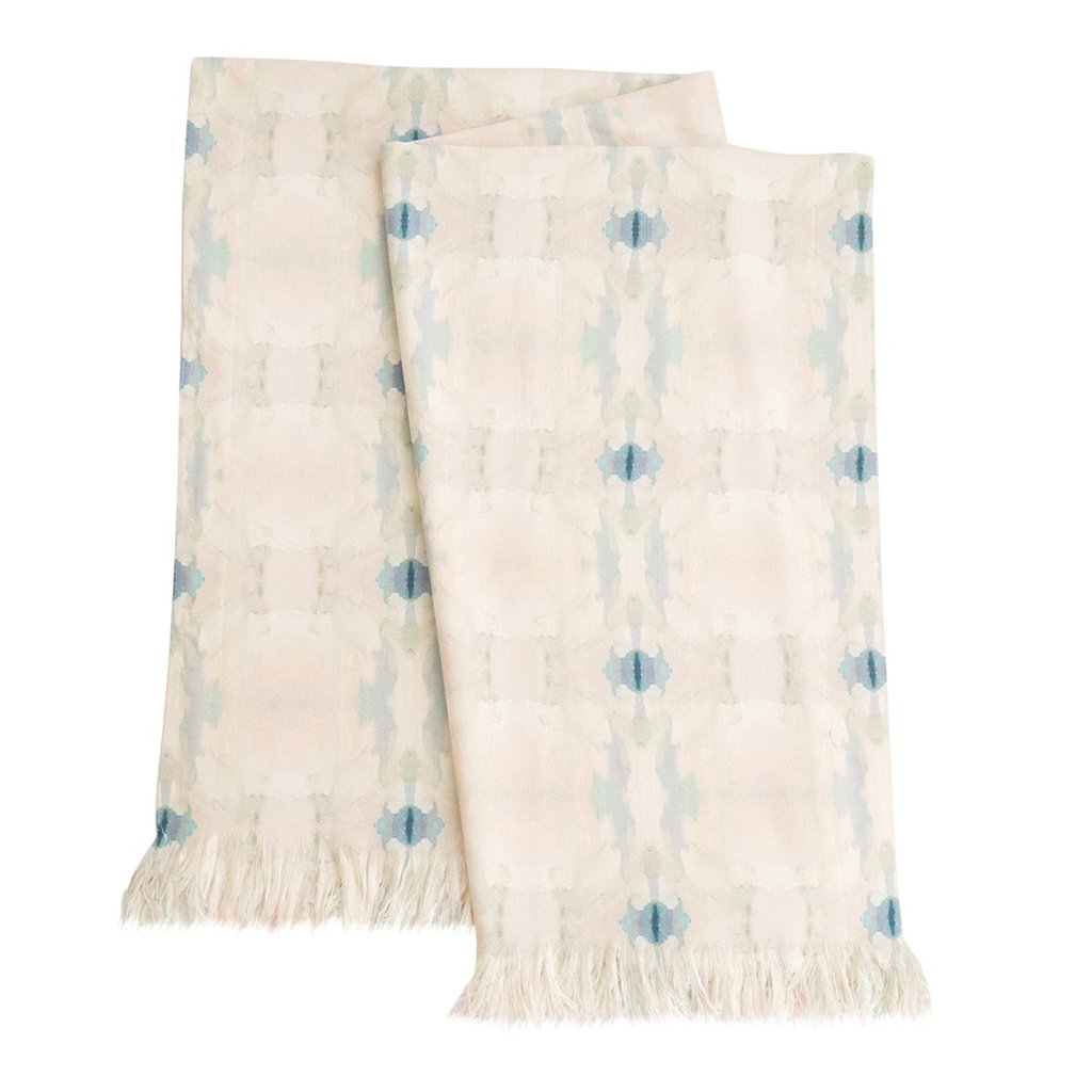 Butterfly Garden Pale Blue Throw Blanket in soft blues from Laura Park Designs