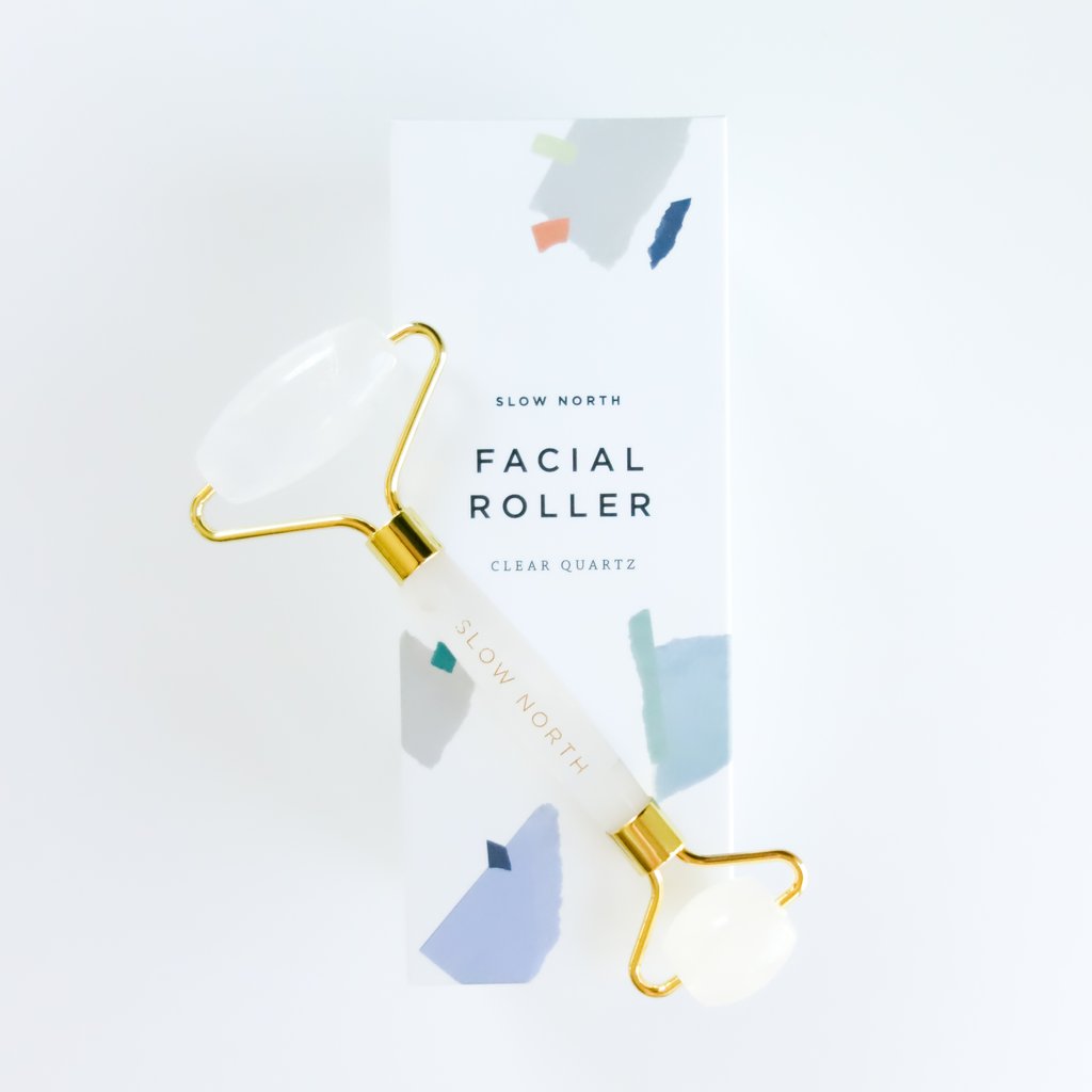 Facial roller clear quartz beauty ritual spa tool