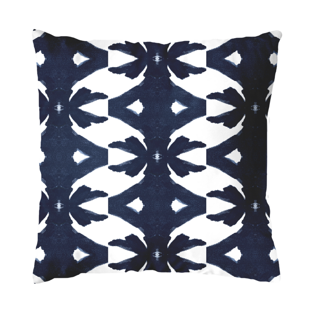 Palm Navy Outdoor Pillow 22" x 22" size