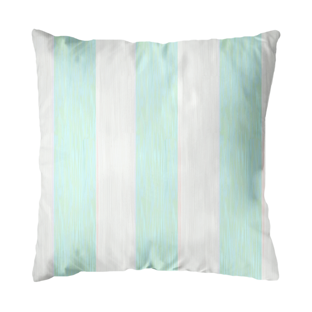 Versailles Stripe Aqua Outdoor Pillow