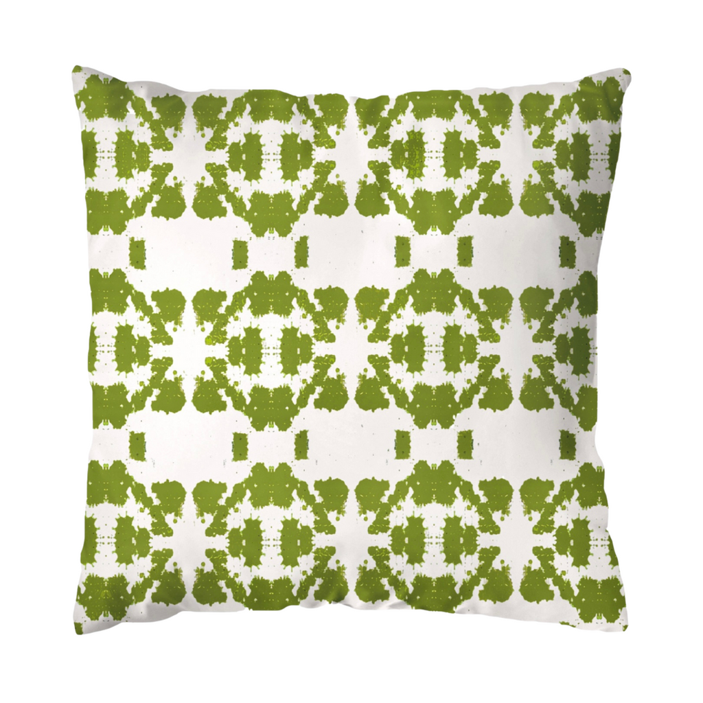 Mosaic Green Outdoor Pillow 22" x 22" size