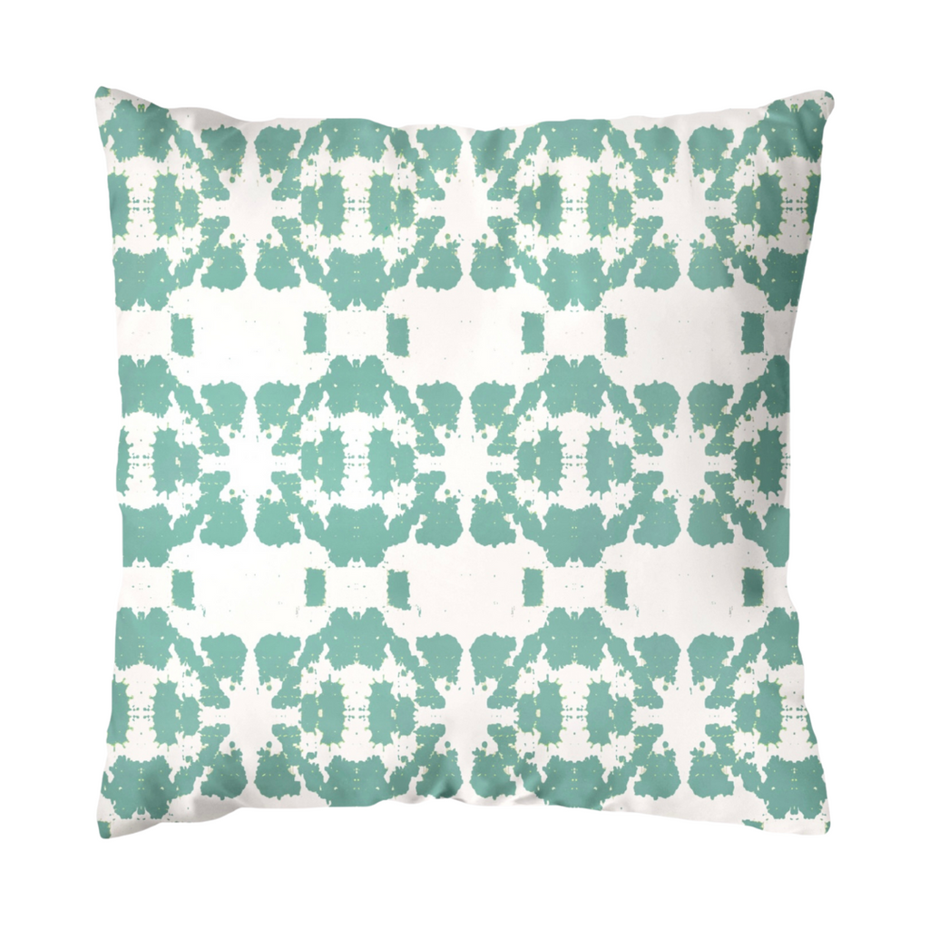 Mosaic Turquoise Outdoor Pillow 22" x 22" size