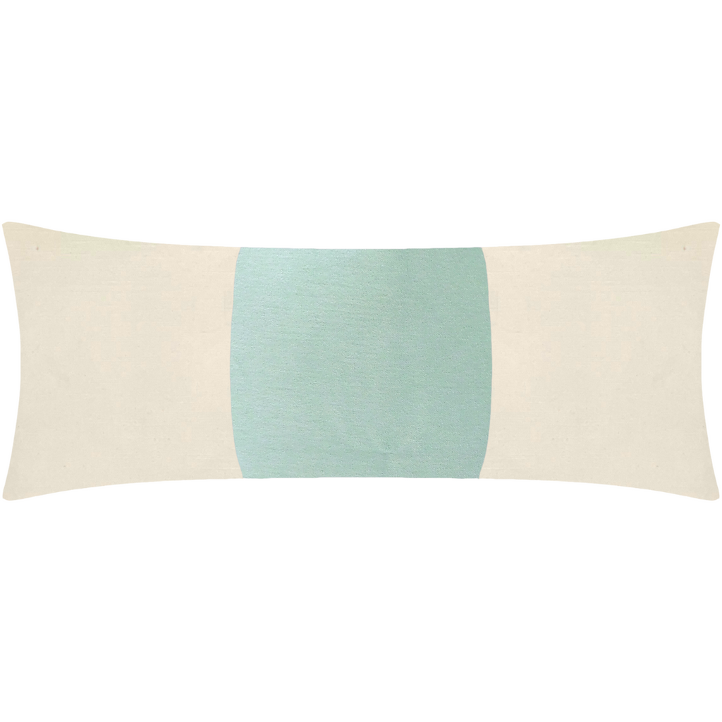 Aqua Velvet Panel Pillow bolster size