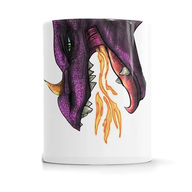 Dragon Snout Mug looks like your snout when you hold it to your face to drink. 11 ounce size