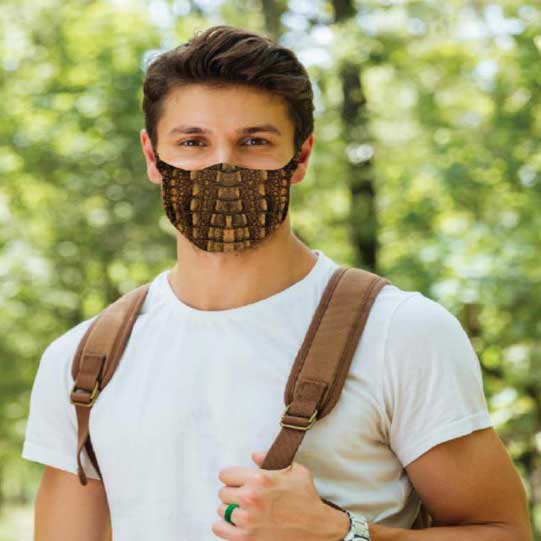 Fashionable face coverings Crocodile Mask