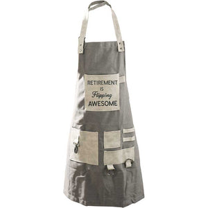 Retirement is Flipping Awesome grillng apron front view