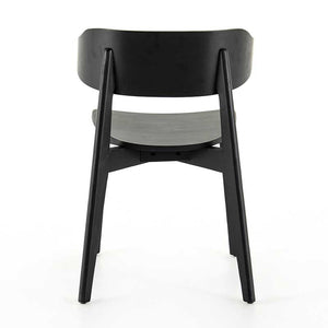 Franco Dining Chair in black mid-century Four Hands back