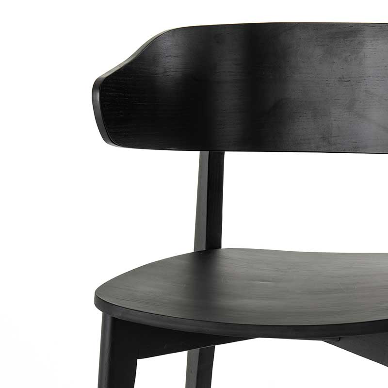 Franco Dining Chair in black mid-century Four Hands seat