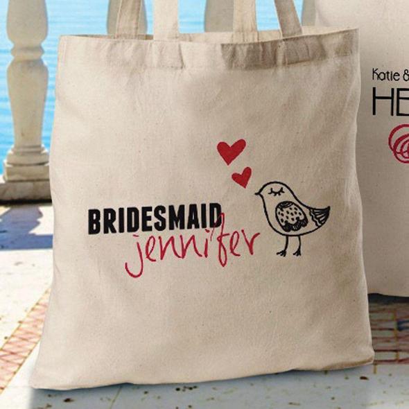 Personalized Bridesmaid Canvas Tote makes a great gift to commemorate your special occasion