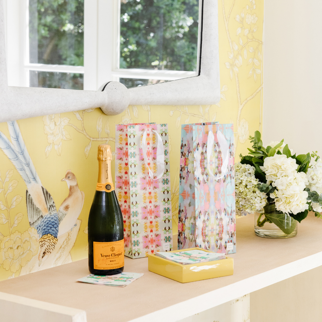 Giverny Wine Gift Bags in lifestyle setting