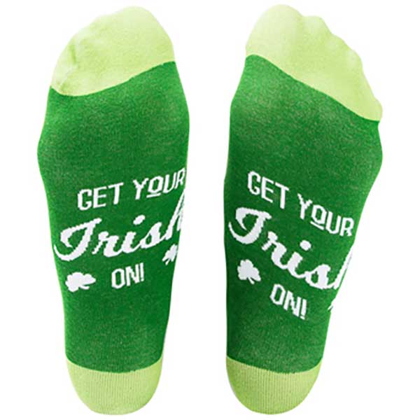 Get Your Irish On Christmas socks and ornament bottom view