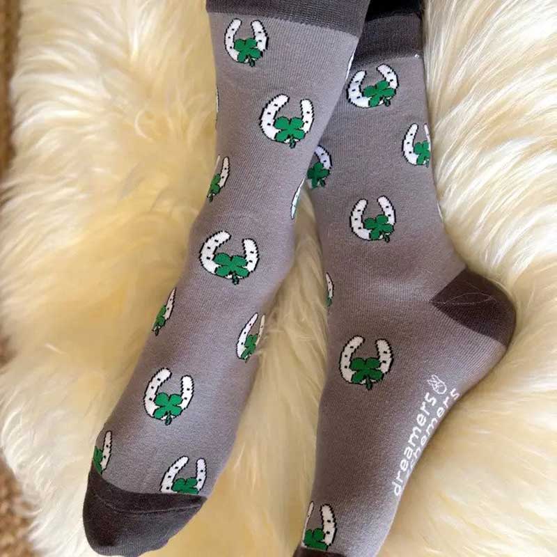 Good Luck Slippers with matching Limited Edition crew socks