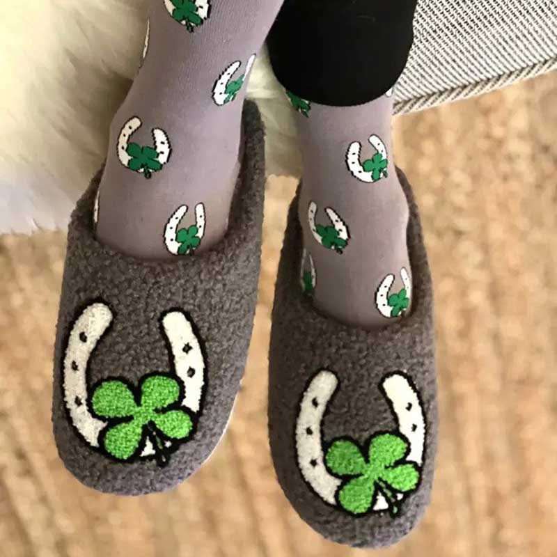 Good Luck Slippers are perfect barefoot or with socks