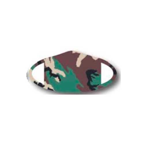 Deco Mask Green Camo face covering stretches for snug fit