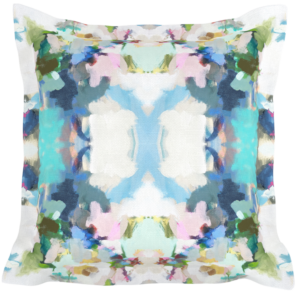 Park Avenue sham cover in vivd blues and greens from Laura Park Designs Euro