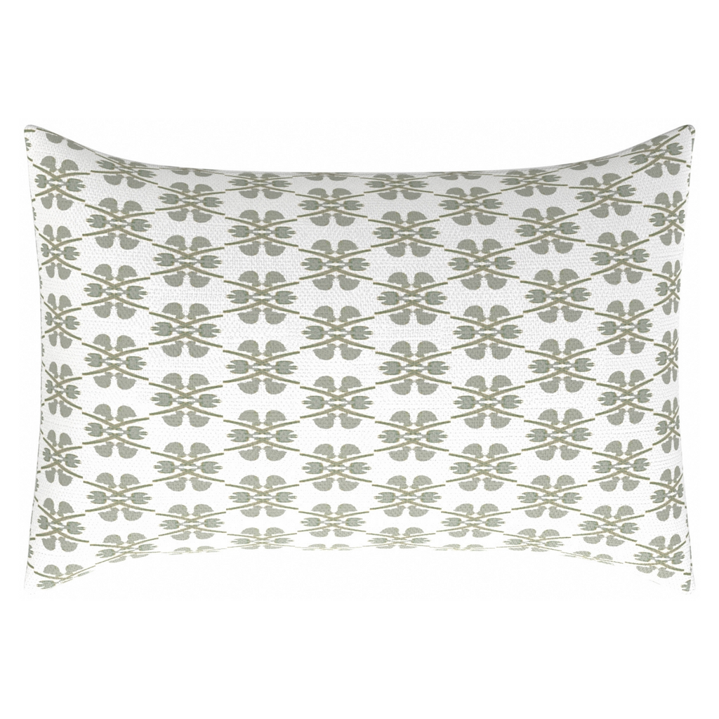 Clover Stone Linen Pillow from Laura Park Designs, lumbar