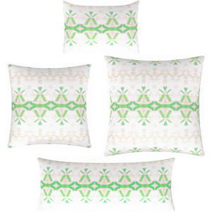 Parisian Green Linen Throw Pillow collection
