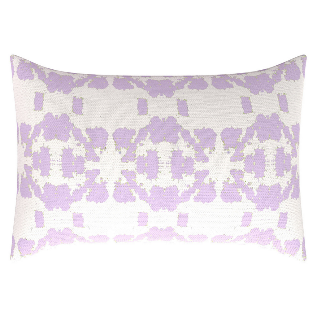 Mosaic Lavender Linen Throw Pillow lumbar
