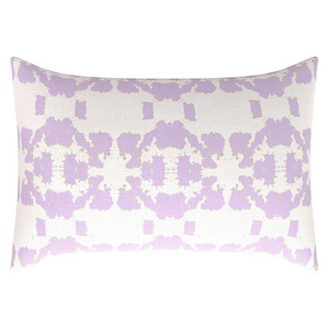 Mosaic Lavender Linen Throw Pillow lumbar