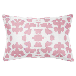 Chintz Rose Throw Pillow in soft pink 14" x 20" lumbar size