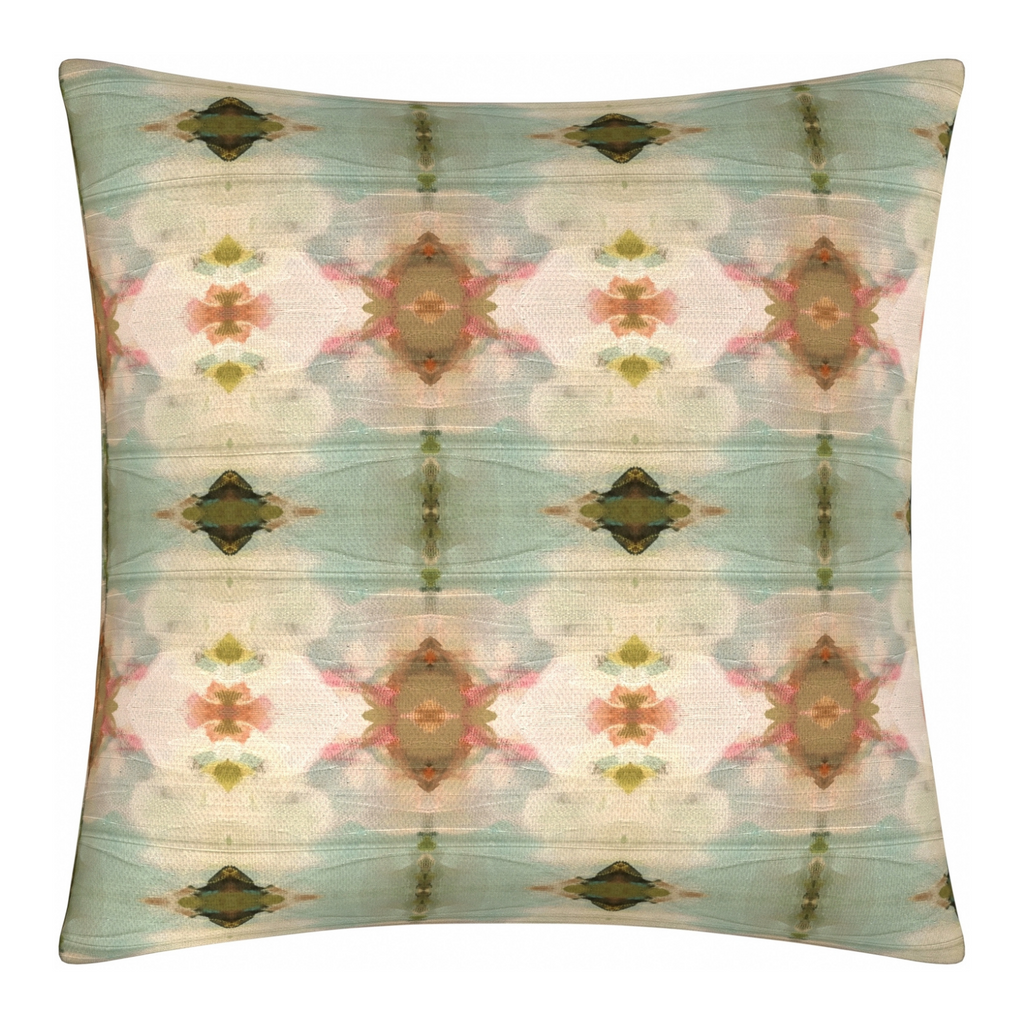 Under The Sea Dark Green linen pillow from Laura Park Designs 22" square