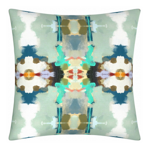 Orchid Blossom Royal Blue Throw Pillow 22" square