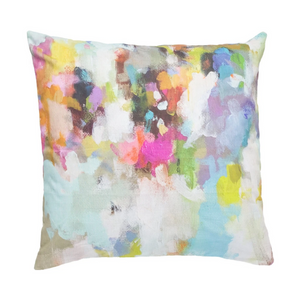 Indigo Girl Linen Pillow 22" square