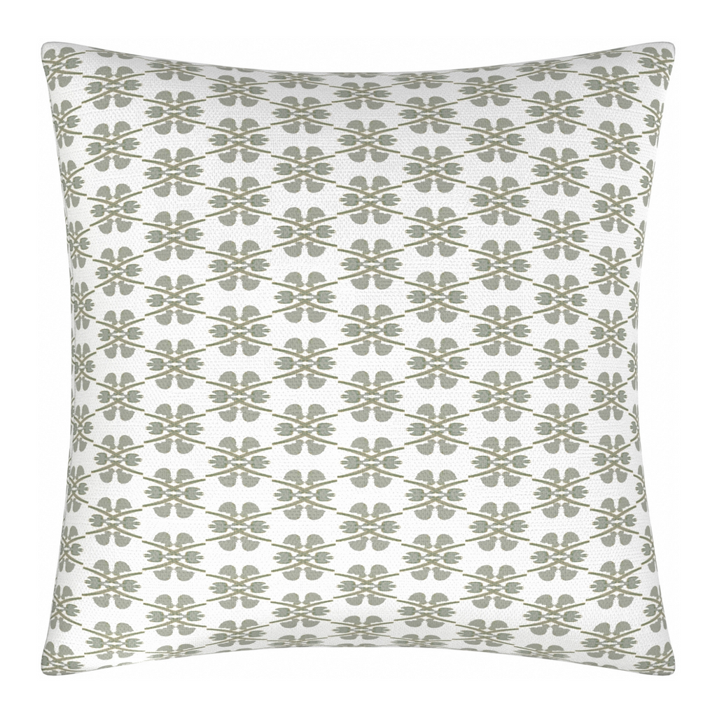 Clover Stone Linen Pillow from Laura Park Designs, 22" square