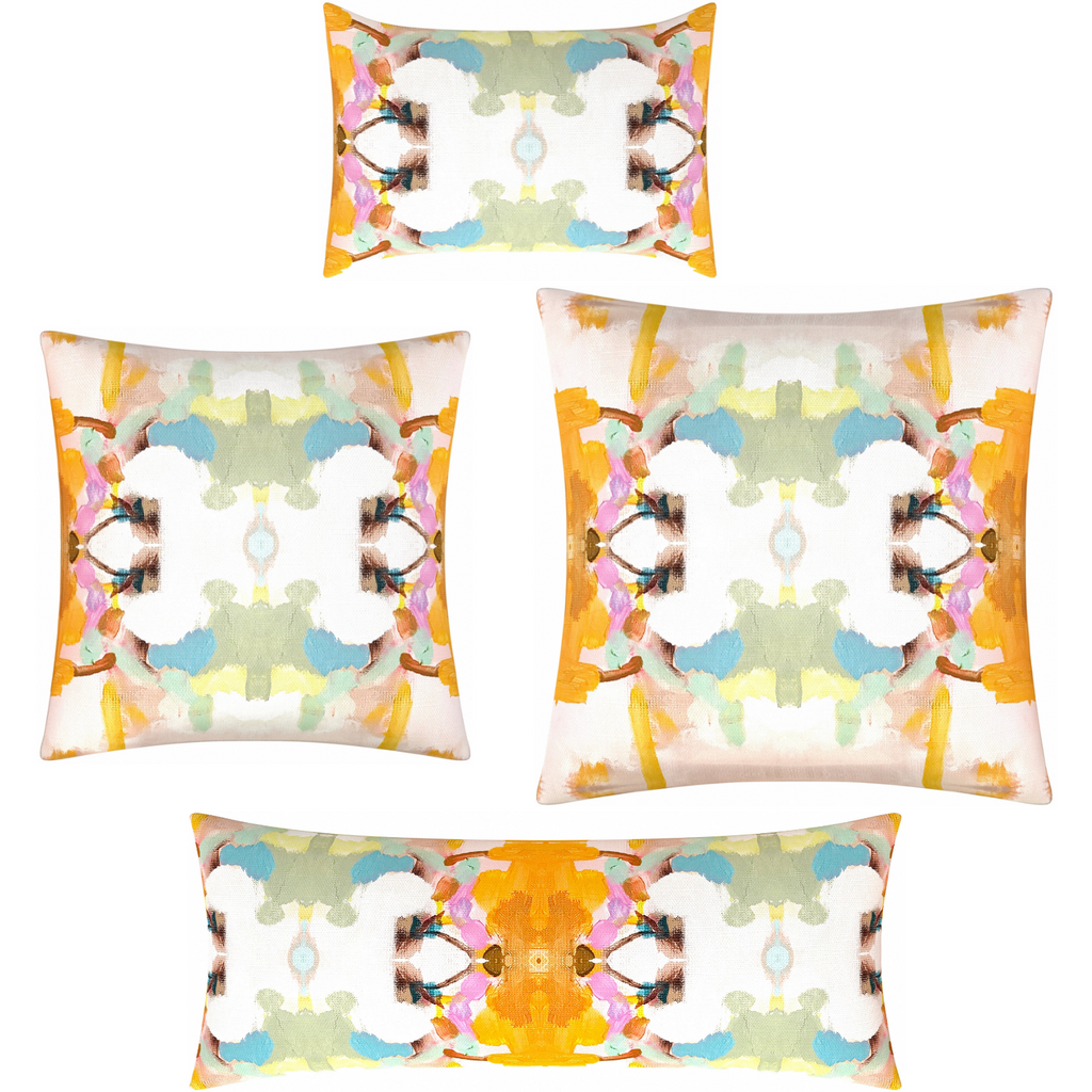 Orange Crush Linen Throw Pillow collection