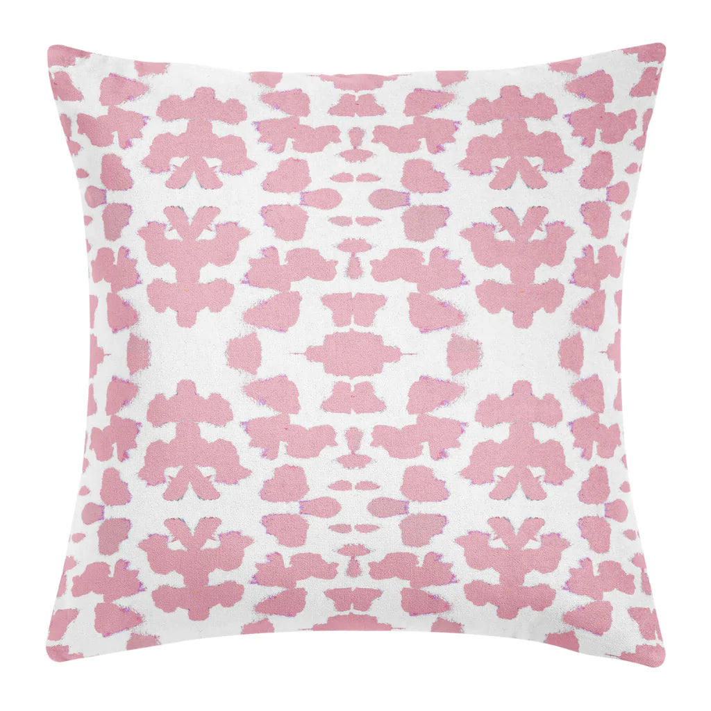 Chintz Rose Throw Pillow in soft pink 22&quot; square size