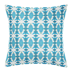 Spice Market Blue Throw Pillow 22" square