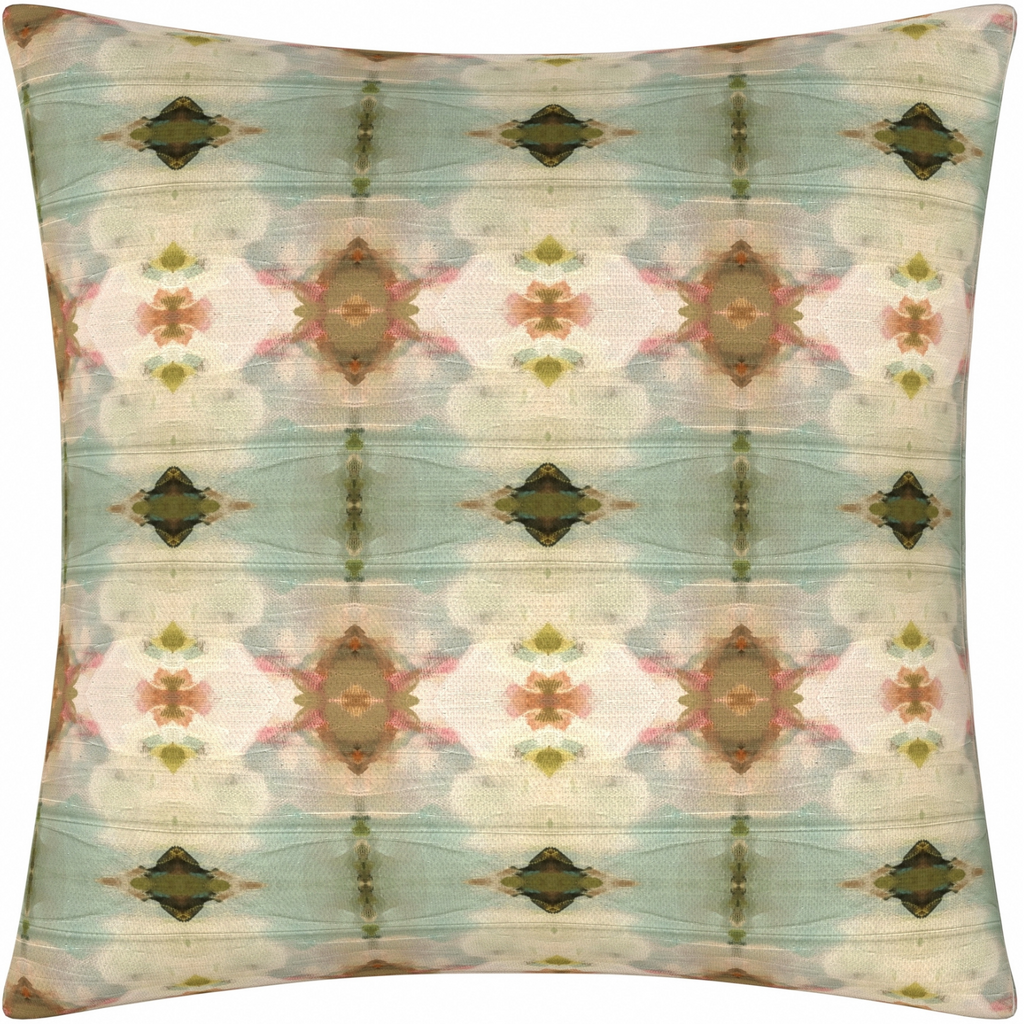 Under The Sea Dark Green linen pillow from Laura Park Designs 26" square