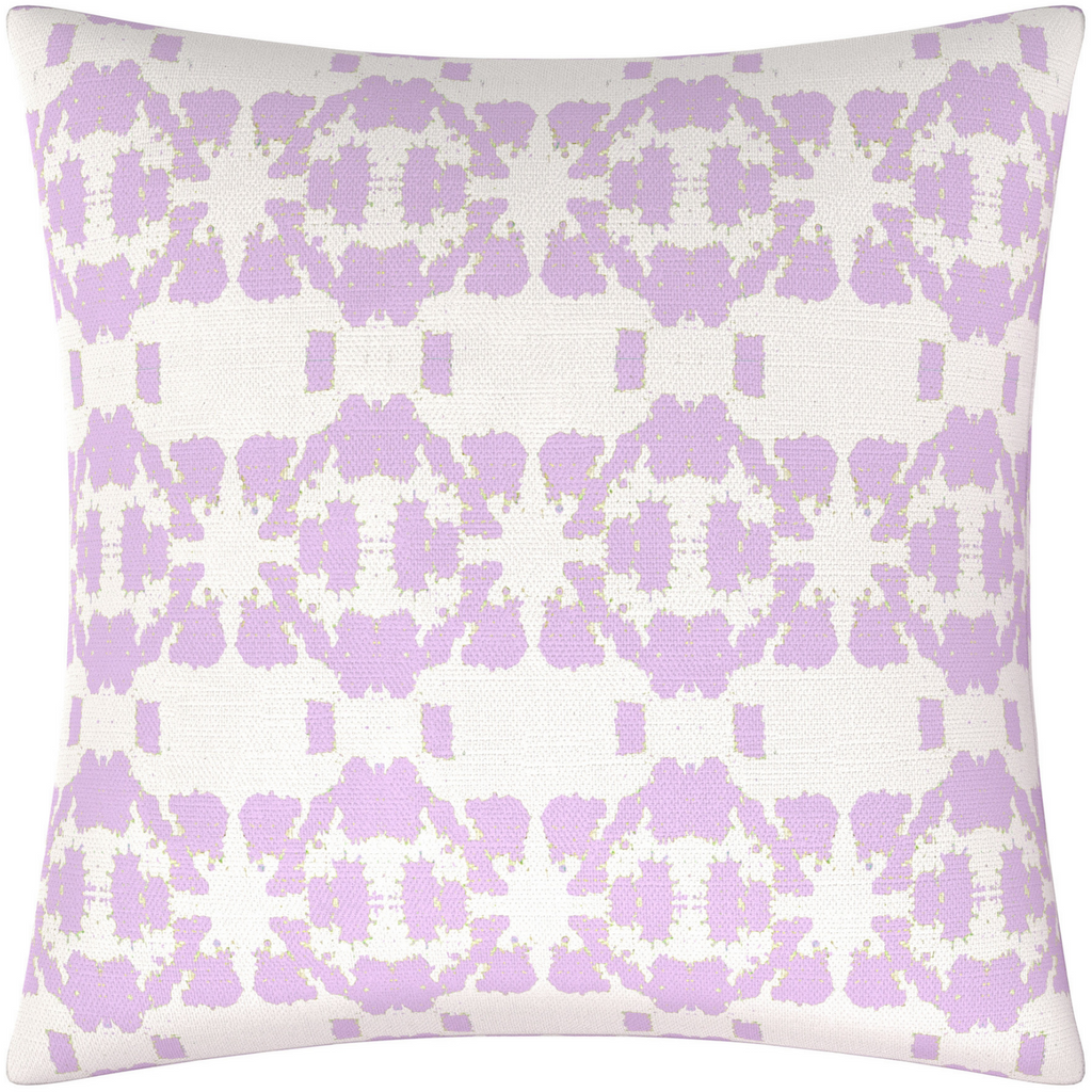 Mosaic Lavender Linen Throw Pillow 26" square