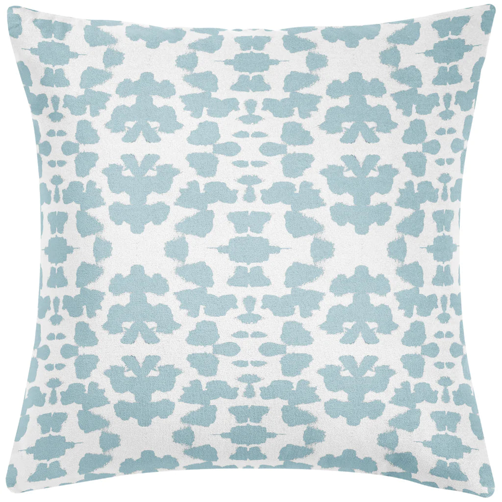 Chintz Mist Throw Pillow sublte blue 26" square