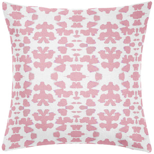 Chintz Rose Throw Pillow in soft pink 26" square size